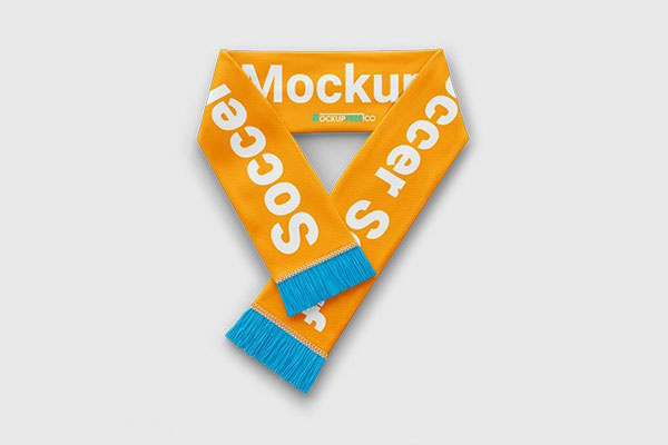 3 Mockups of Soccer Scarfs FREE PSD
