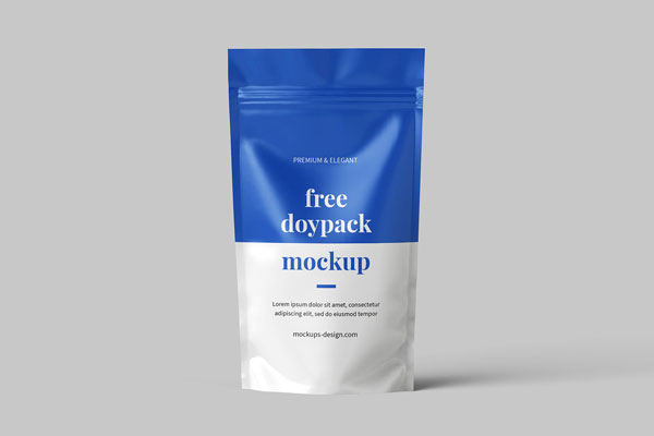 3 Mockups of Standing Zipper Doypack FREE PSD