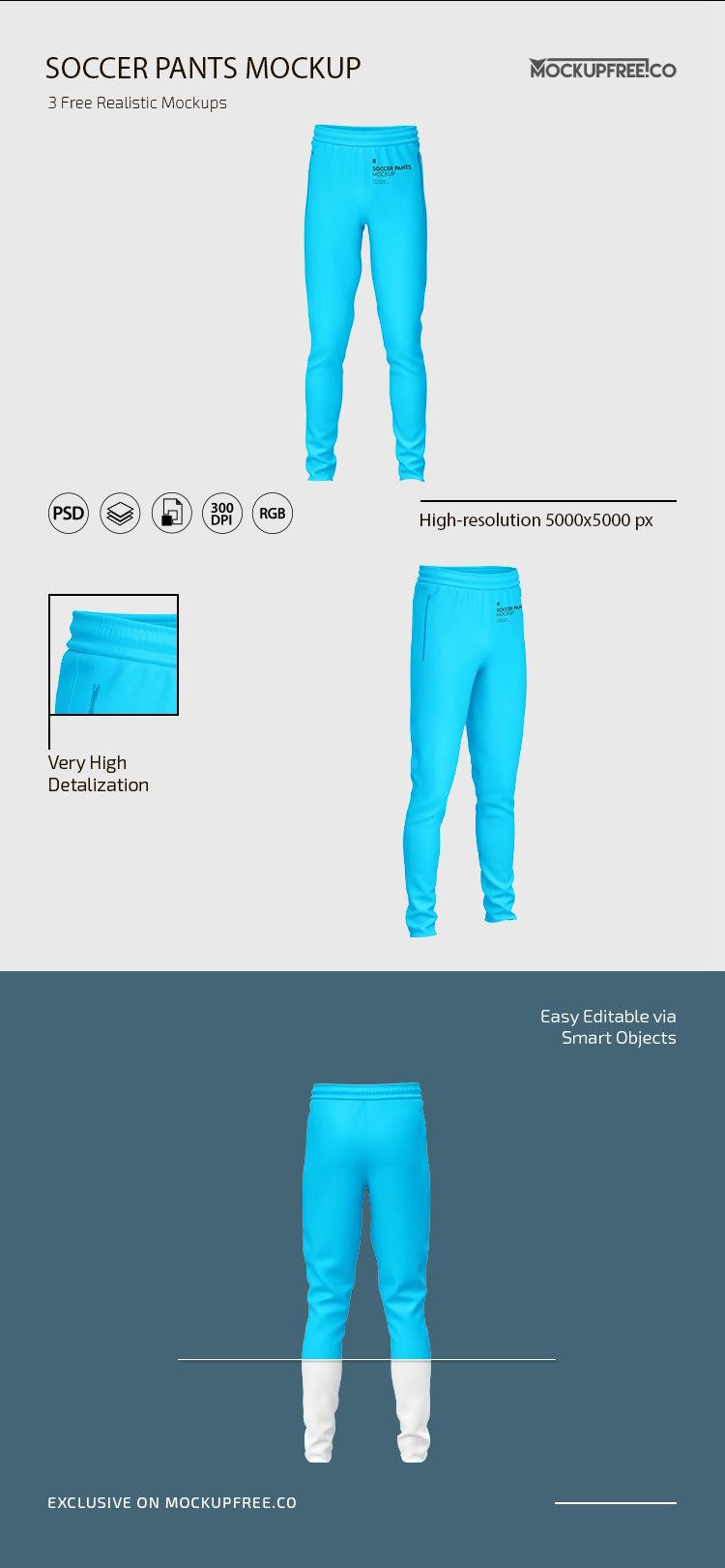 Free Women's Sports Pants PSD Mockup 