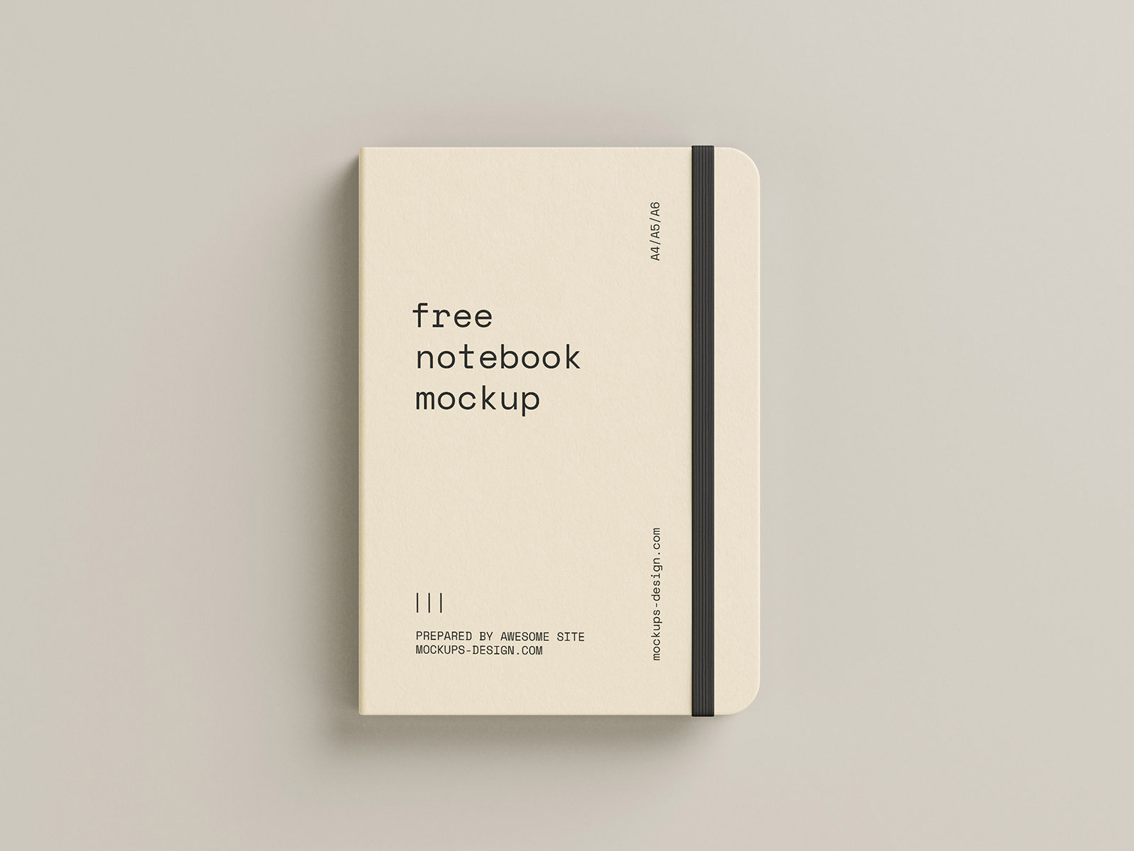 4 Mockups of Notebook Featuring Rubber Band FREE PSD