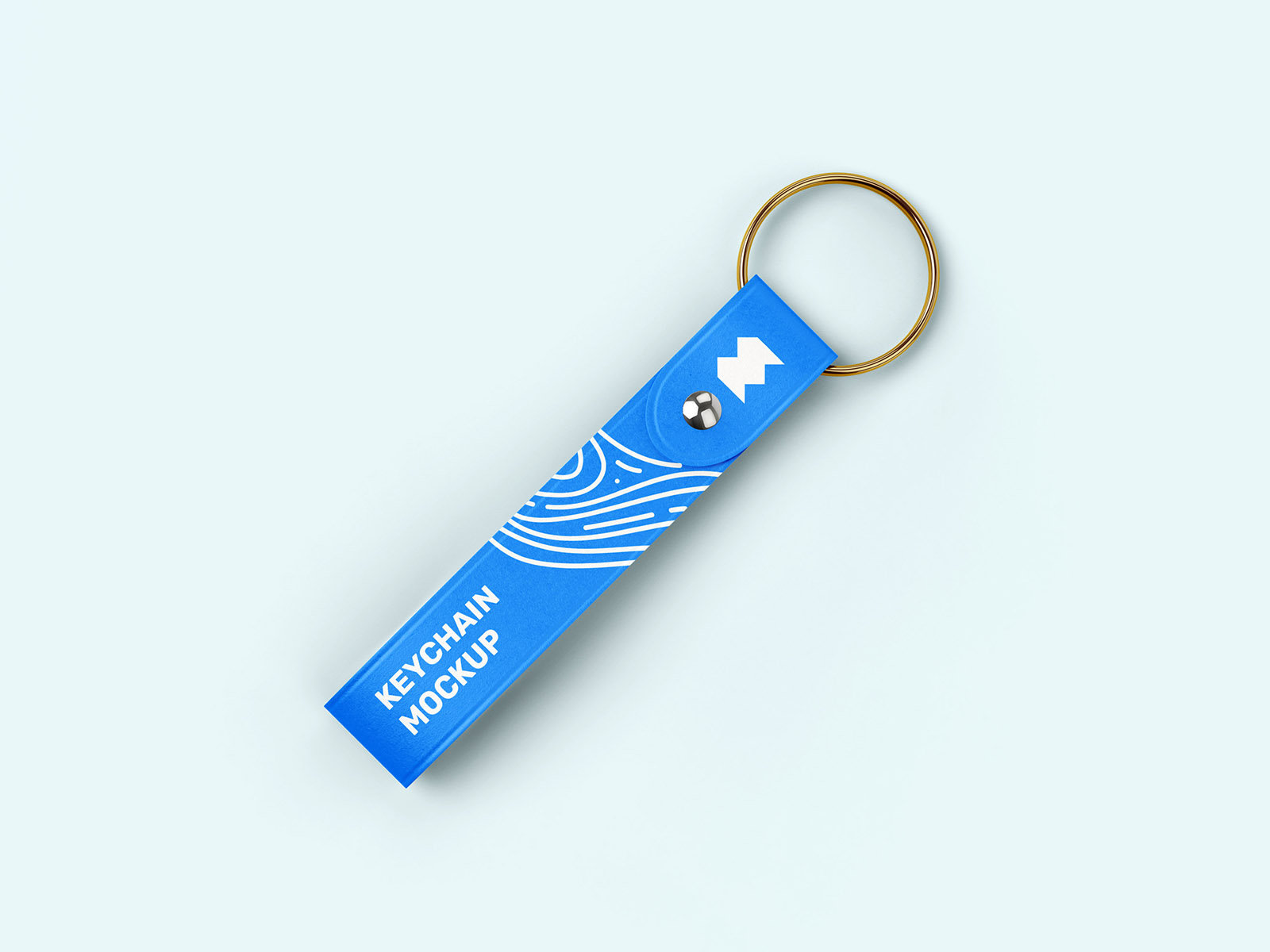 4 Mockups of Strap Keychains in Top and Perspective Sights FREE PSD