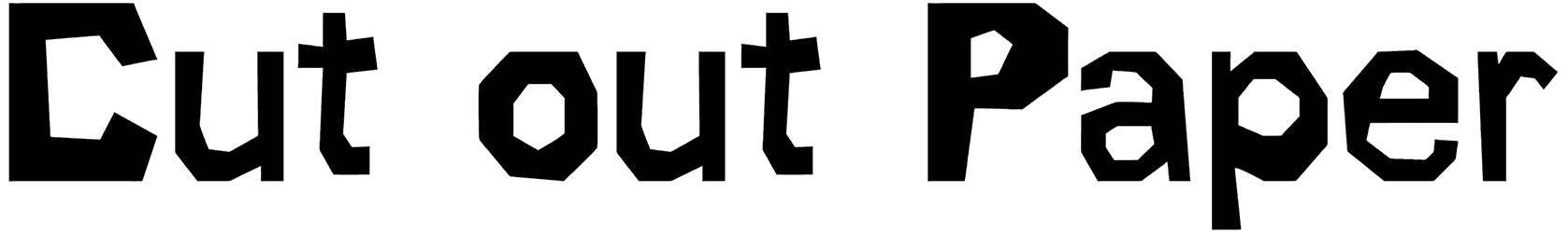 Cut Out Paper Font