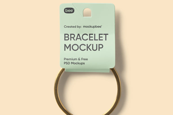 Premium PSD  Rectangular necklace packaging mockup, perspective