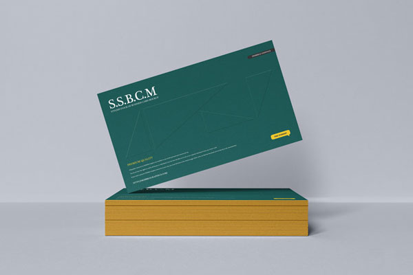 Front View of Stylish Stack of Business Card Mockup FREE PSD