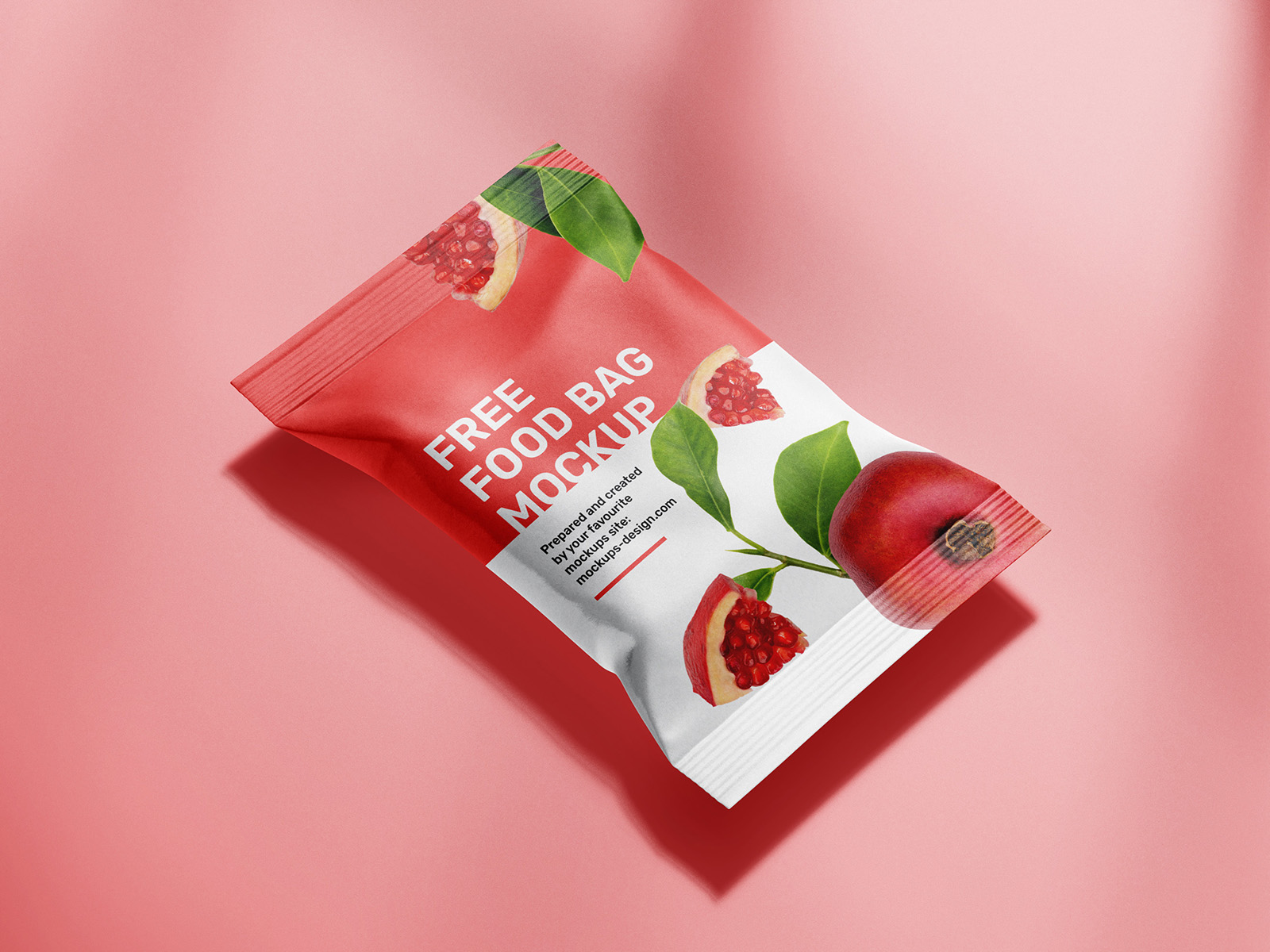 Perspective and Front View of 4 Food Pouch Mockups FREE PSD