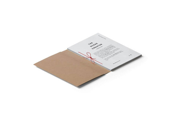 Top Side View of Open Magazine Mockup with Rope FREE PSD