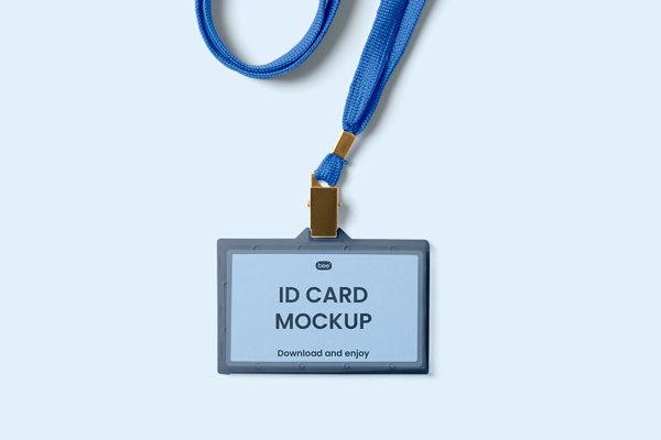 5 Plastic ID Holder Mockups (PSD)