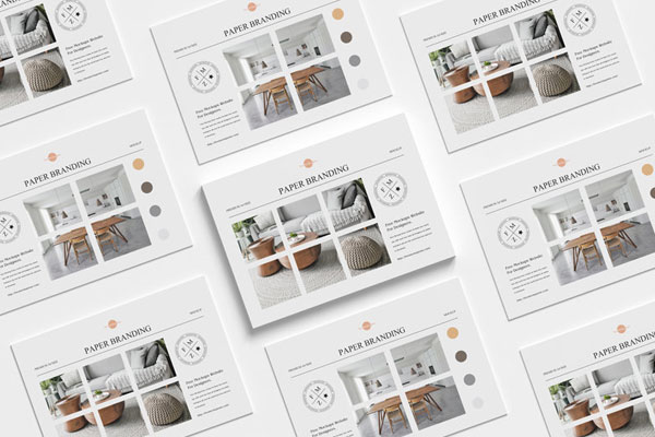 Top View of A4 Size Paper Branding Mockup FREE PSD