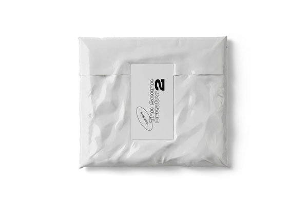 Top View of Packaging Mockup with Label FREE PSD