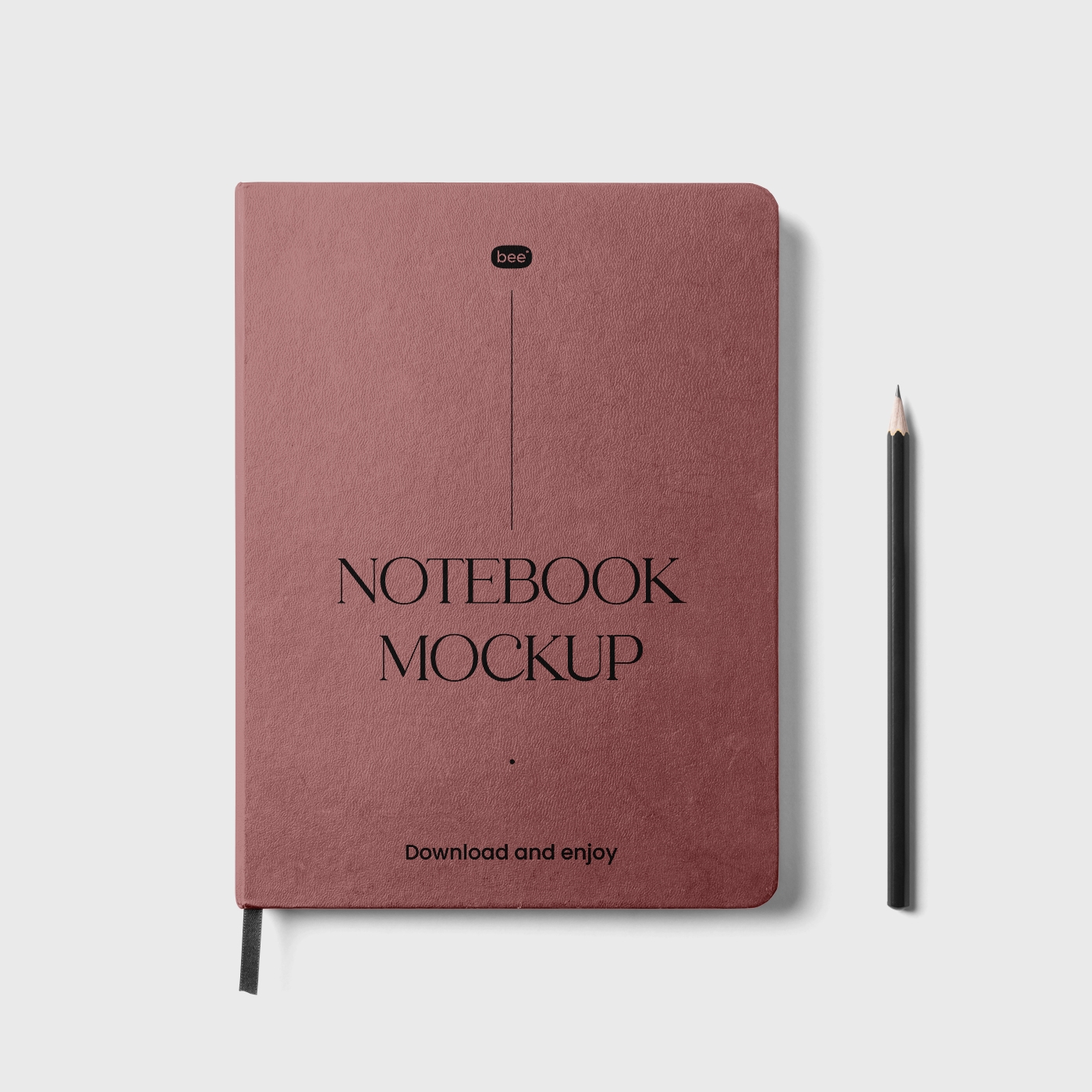 Top View of Realistic A4 Notebook Mockup FREE PSD