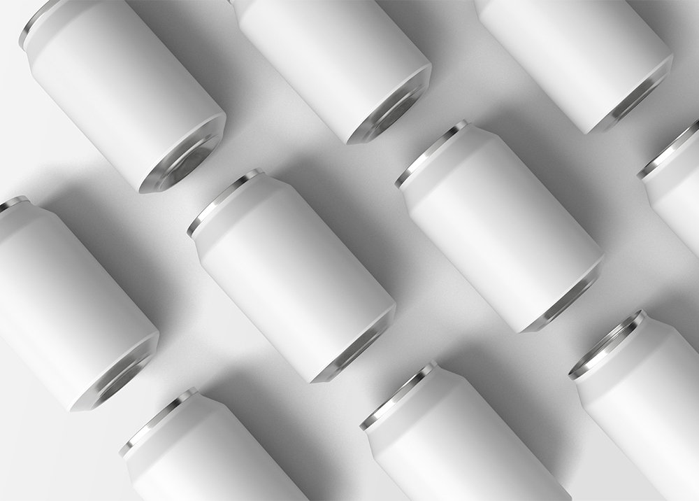 Top View of Soft Drink Can Mockup FREE PSD