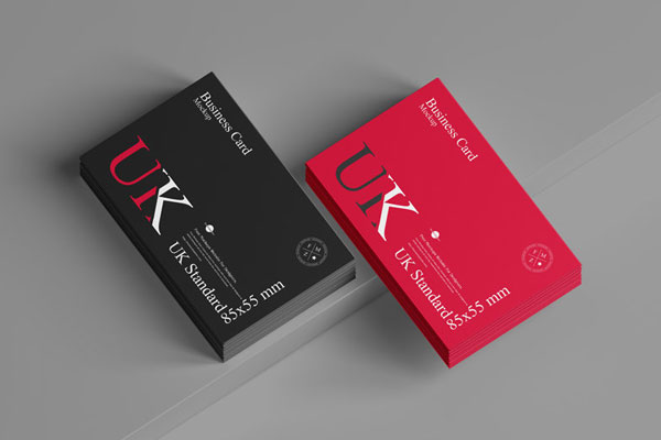 Top View of Standard Stacked Business Card Mockup FREE PSD