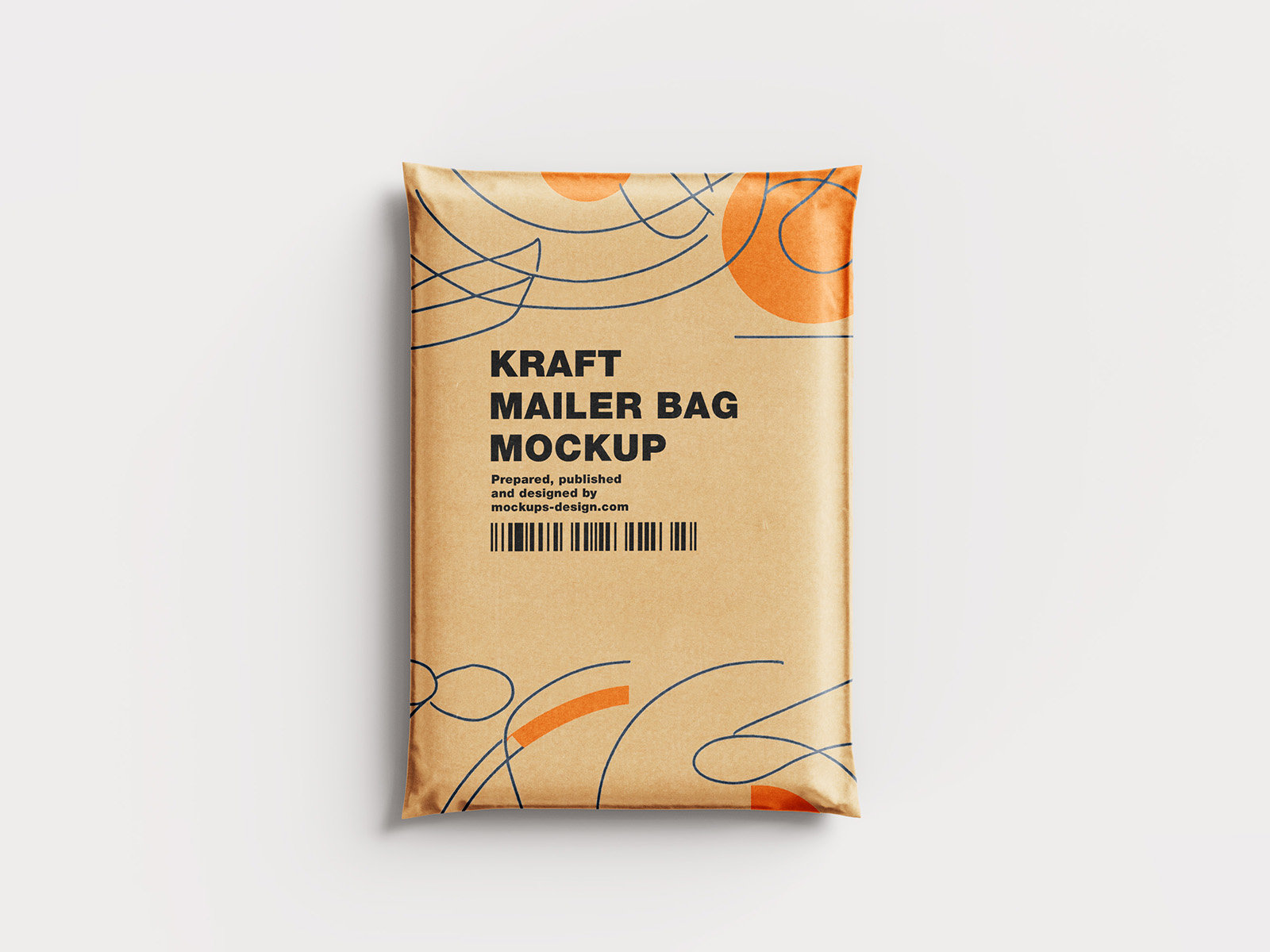 4 Mockups of Kraft Paper Mailing Bag FREE PSD