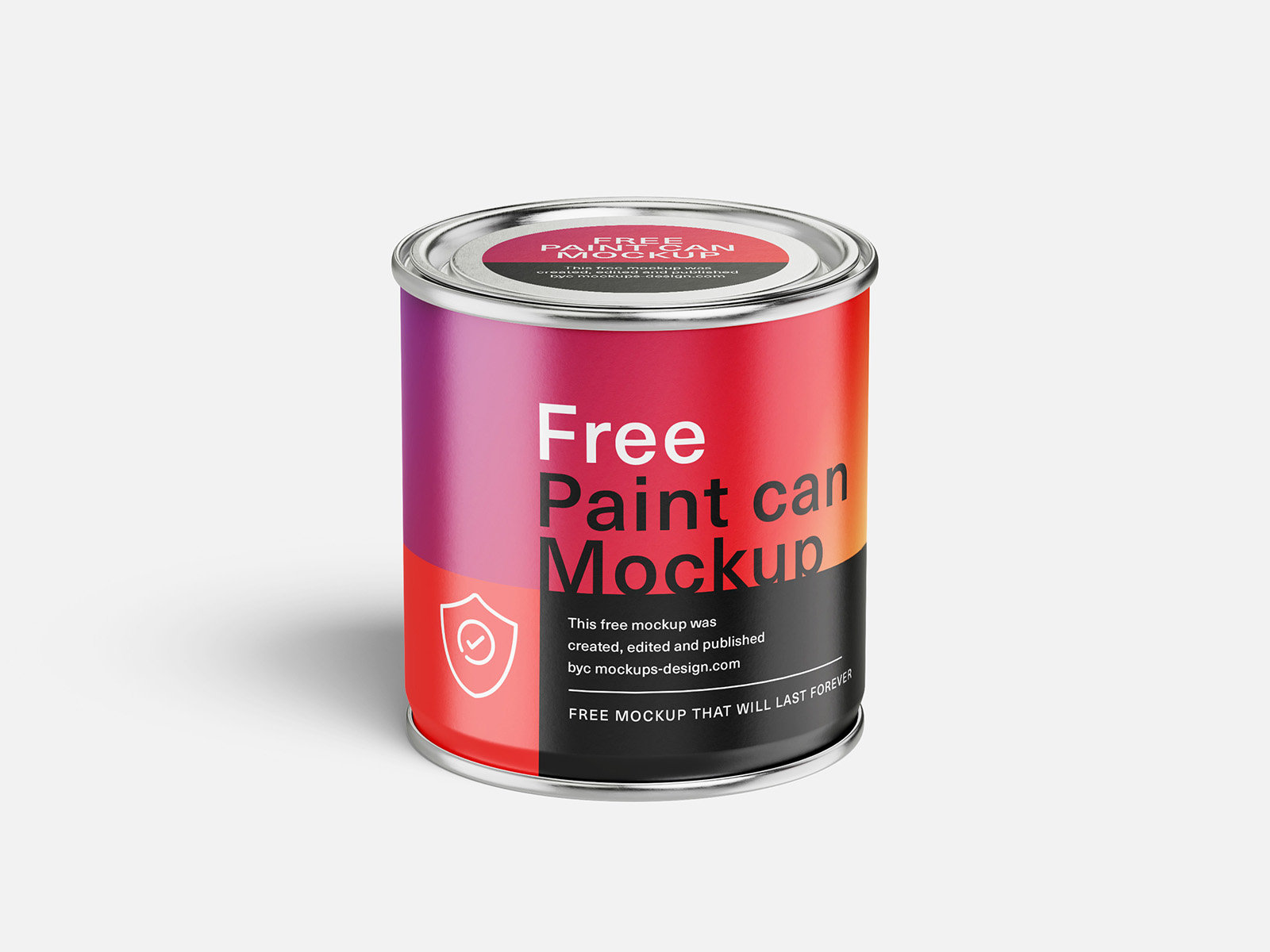 4 Mockups of Metallic Paint Can FREE PSD