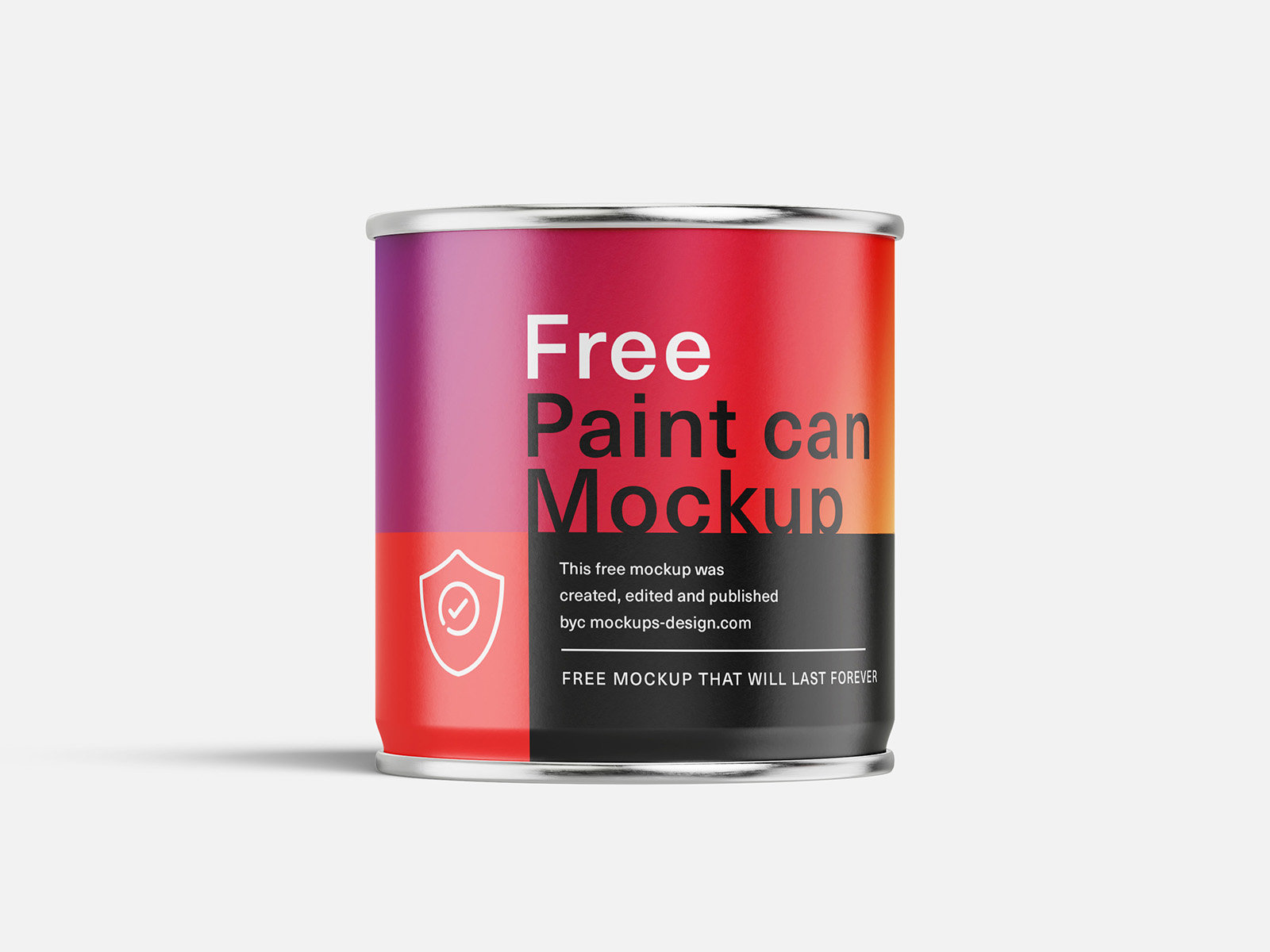 4 Mockups of Metallic Paint Can FREE PSD