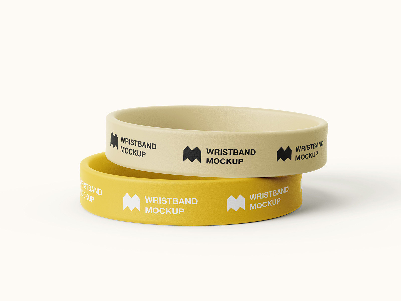 6 Mockups of Realistic Silicone Wristband FREE PSD