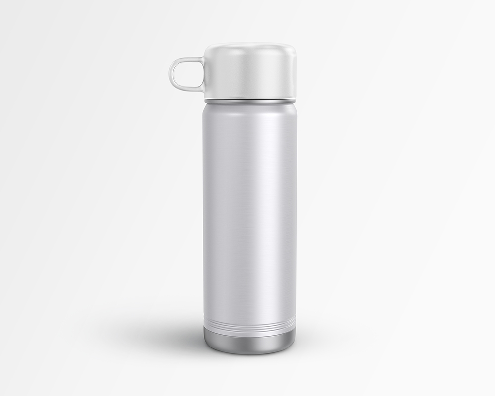 Front Sight of Drinking Flask Bottle Mockup FREE PSD