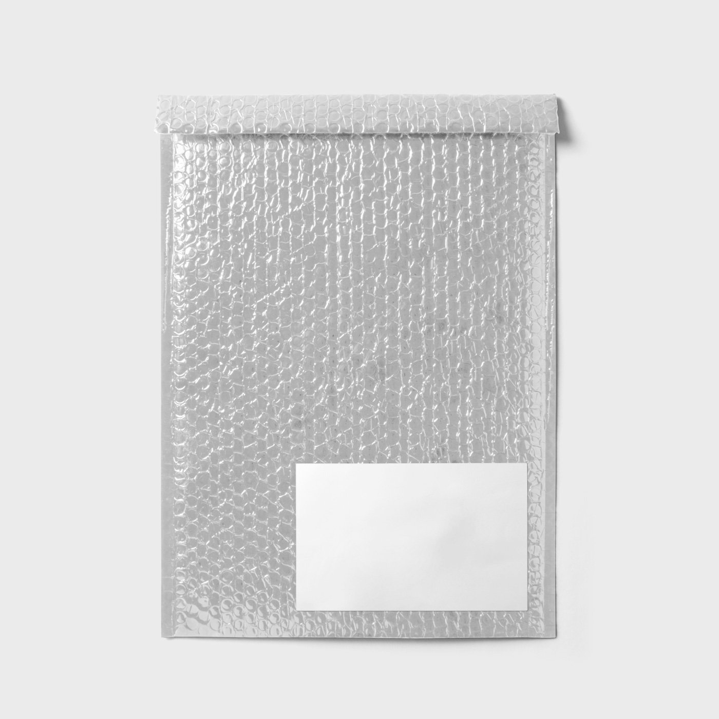Front View of Rectangular Bubble Envelope Mockup FREE PSD