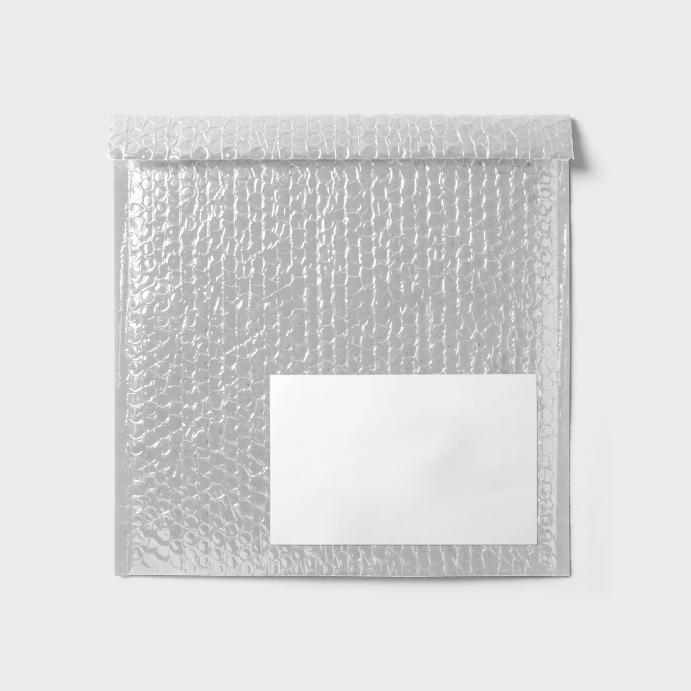 Front View of Square Bubble Envelope Mockup FREE PSD