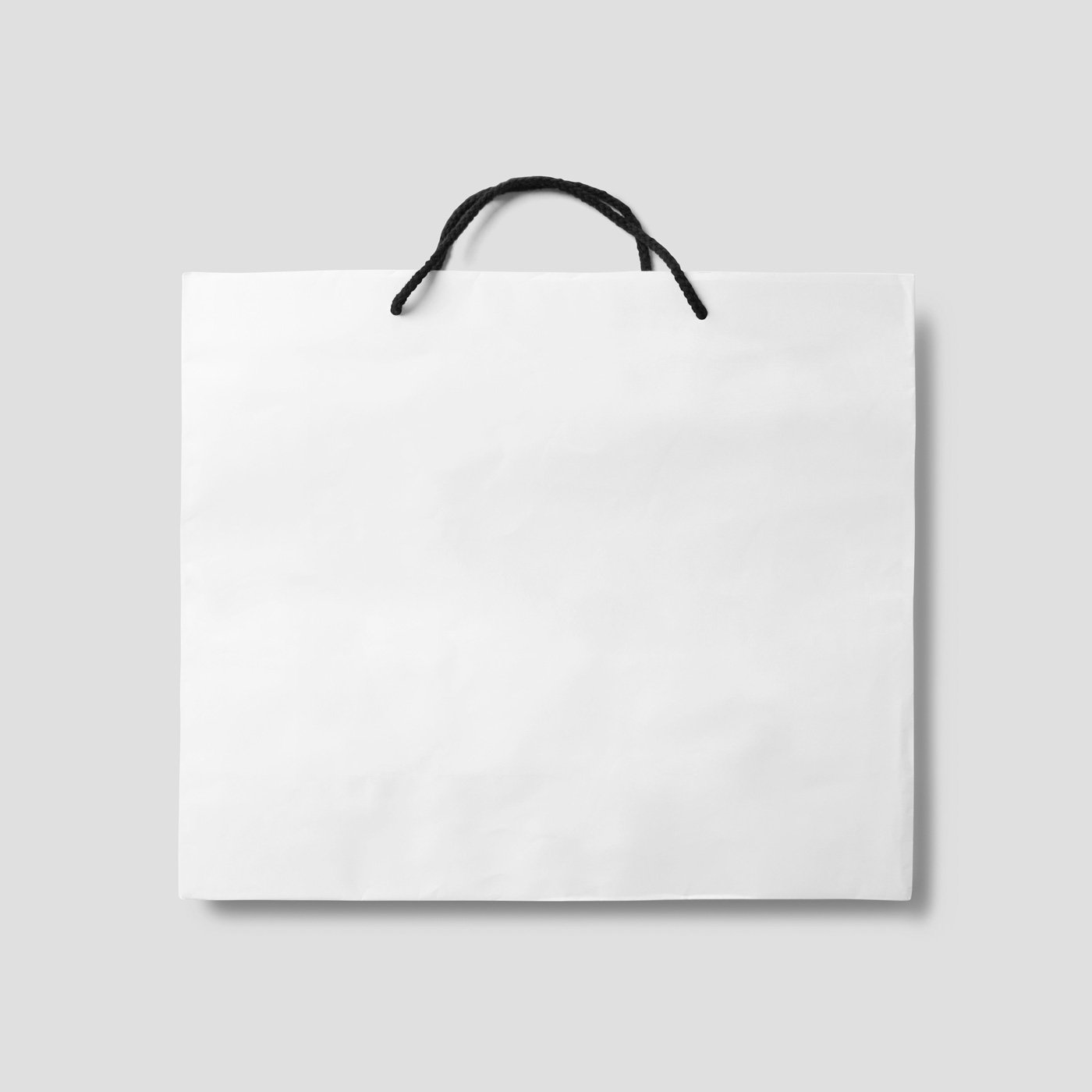 Front View of Square Shopping Bag Mockup FREE PSD