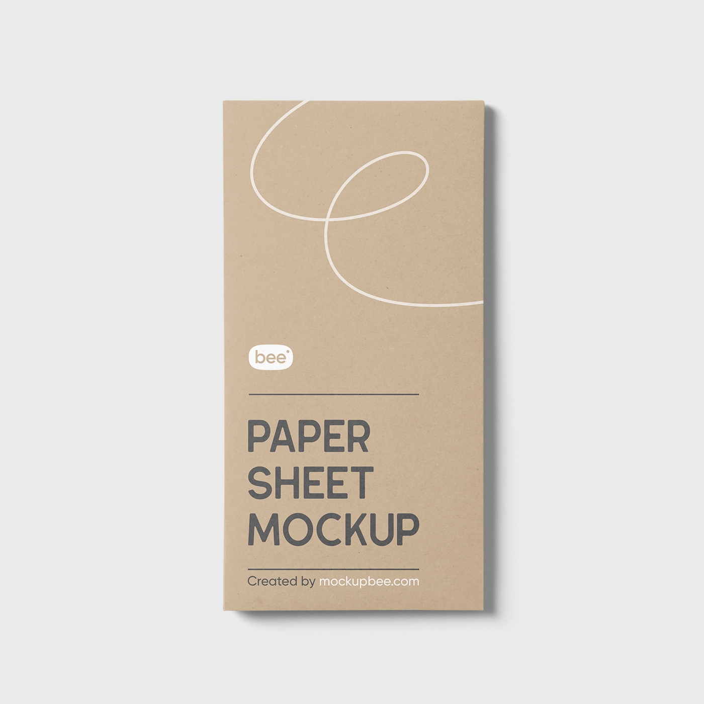 Front View of Vertical Paper Sheet Mockup FREE PSD