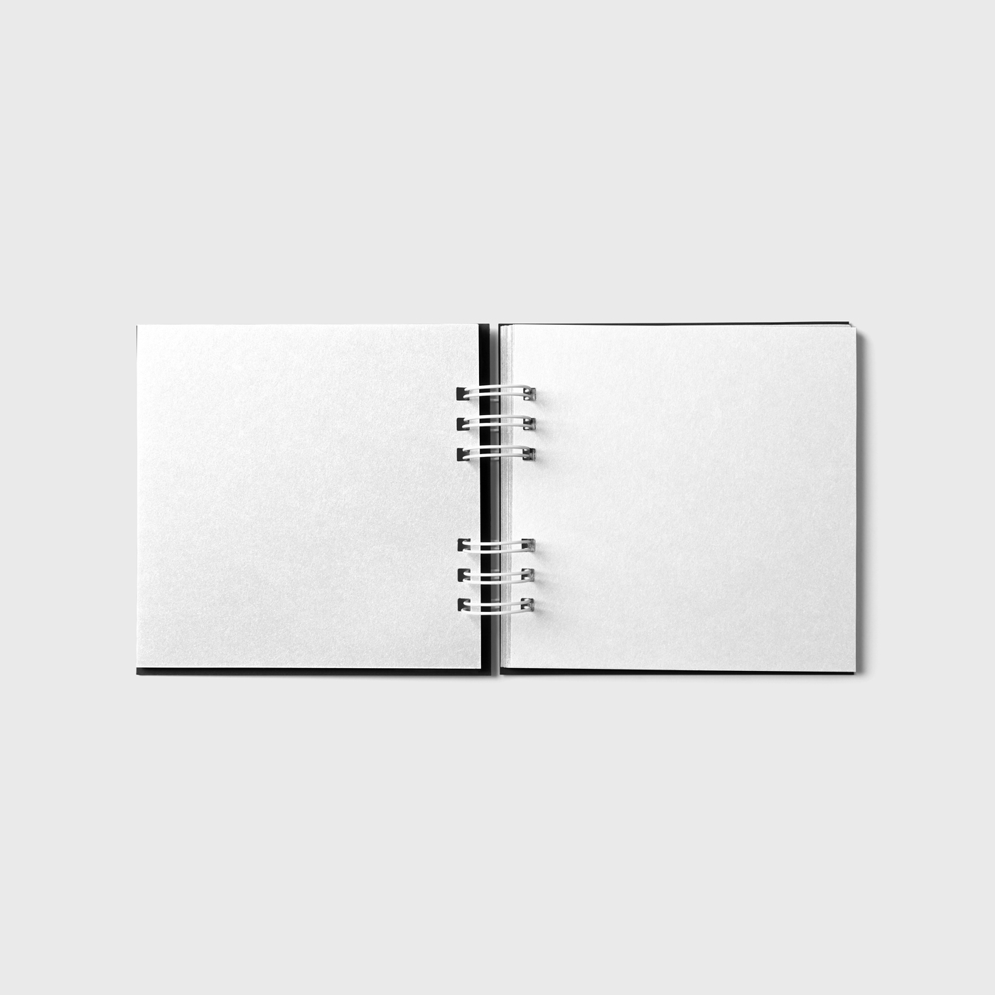 Open Square Notebook Mockup in Front Sight FREE PSD