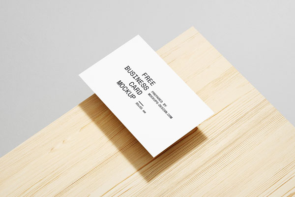 Perspective View of 3 Minimal Business Card Mockups FREE PSD