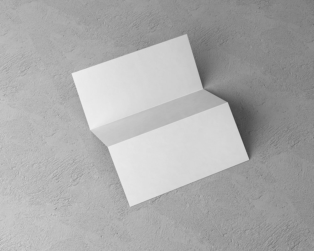 Top View of Foldable Simple A4 Letterhead Mockup FREE PSD