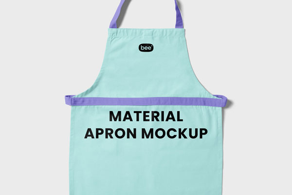 Top View of Material Apron Mockup FREE PSD