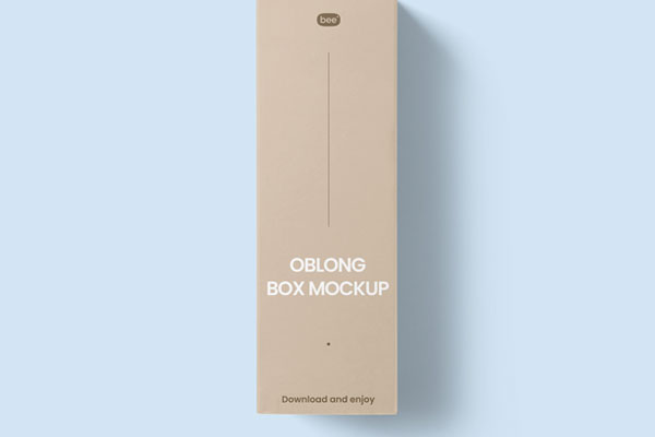 Top View Of Simple Oblong Box Mockup Free Resource Boy