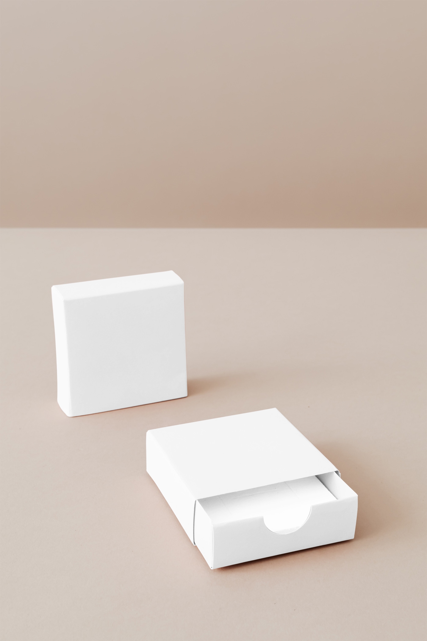 2 Square Small Boxes Mockup in Perspective Sight FREE PSD