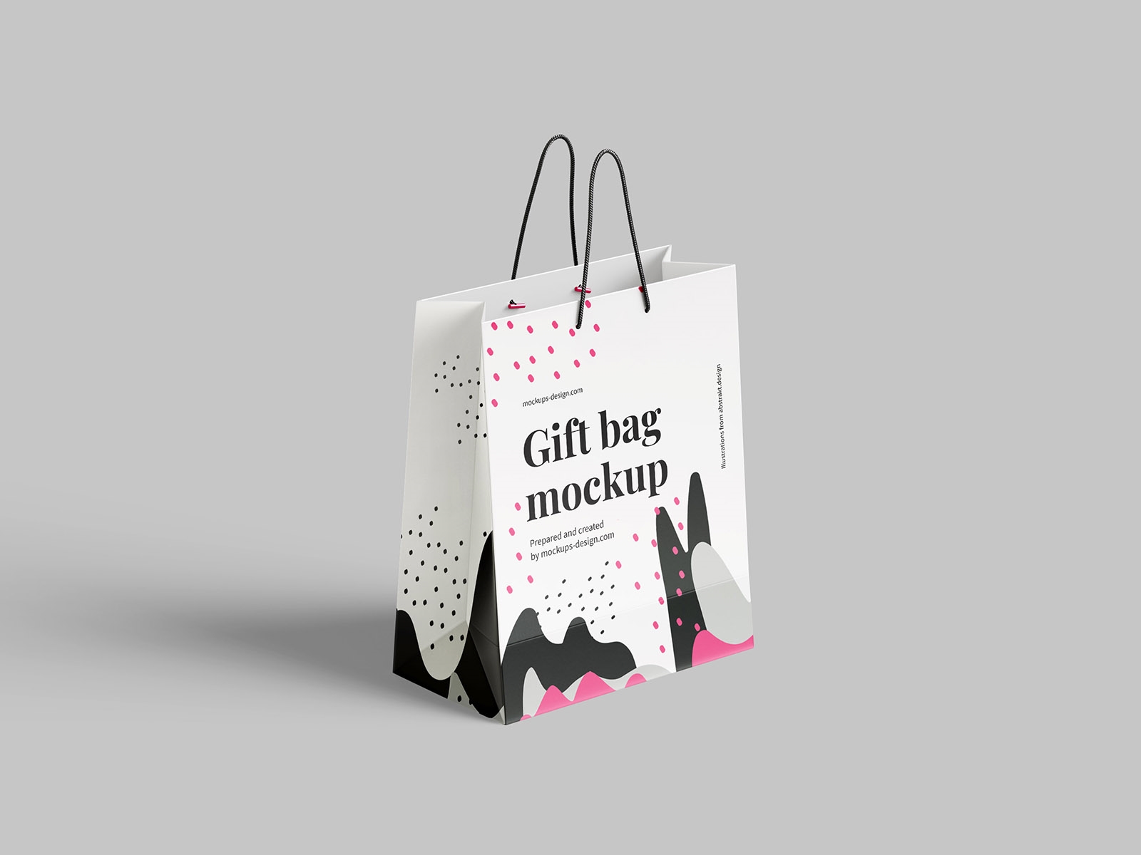 Paper Gift Bag with Hole Handles in Three Mockups (FREE) - Resource Boy