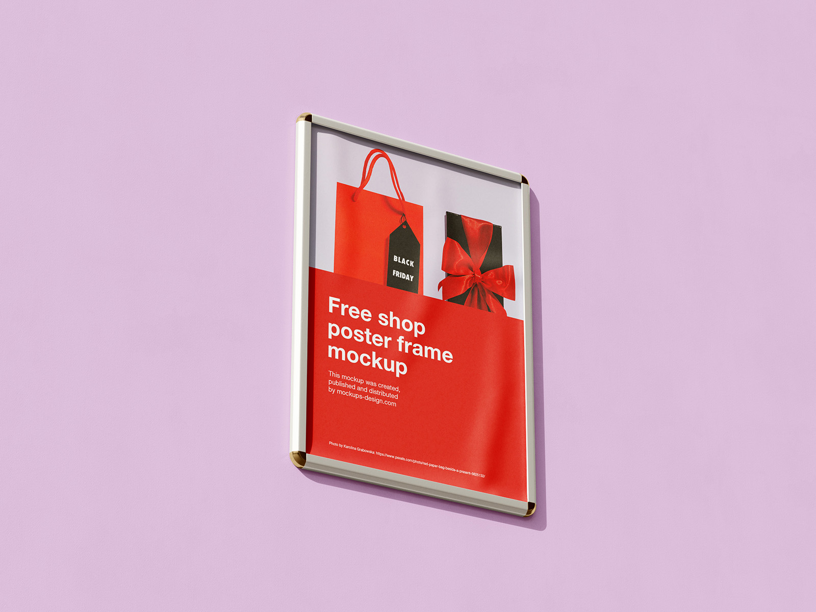3 Mockups of Shop Poster Frame from Different Views FREE PSD