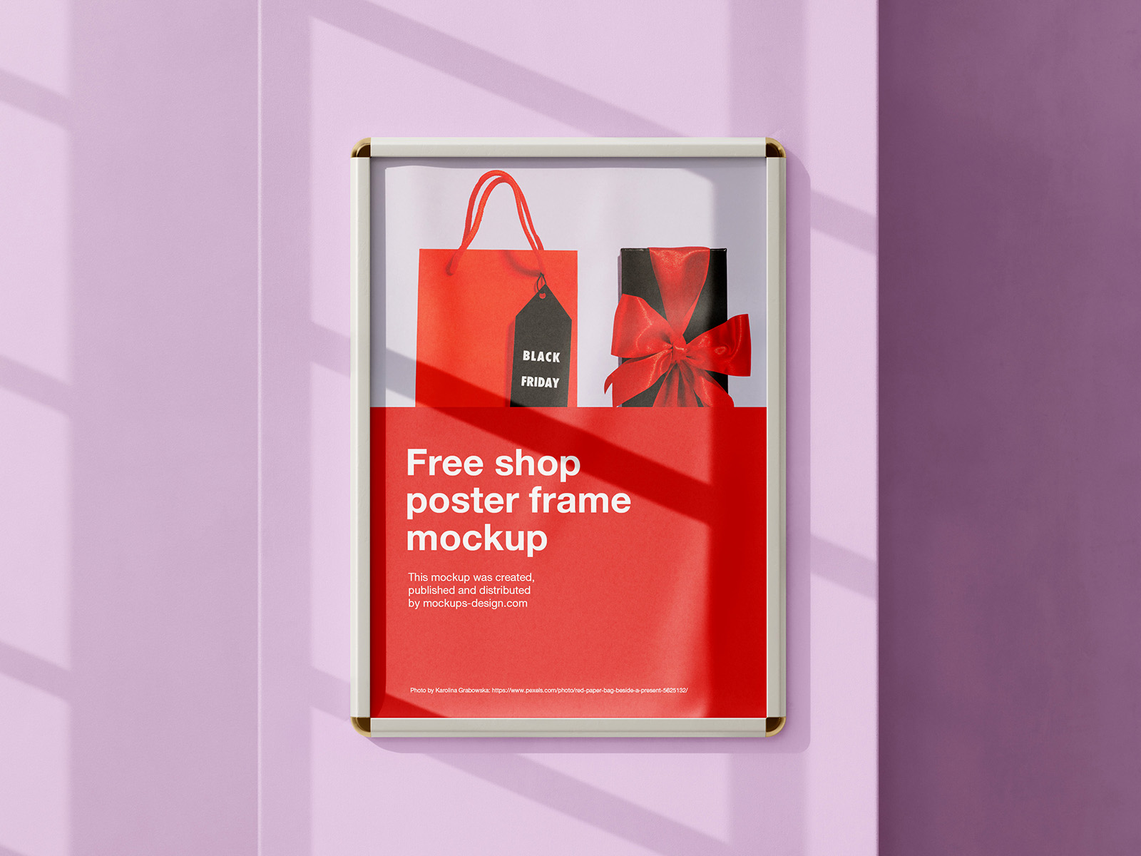 3 Mockups of Shop Poster Frame from Different Views FREE PSD