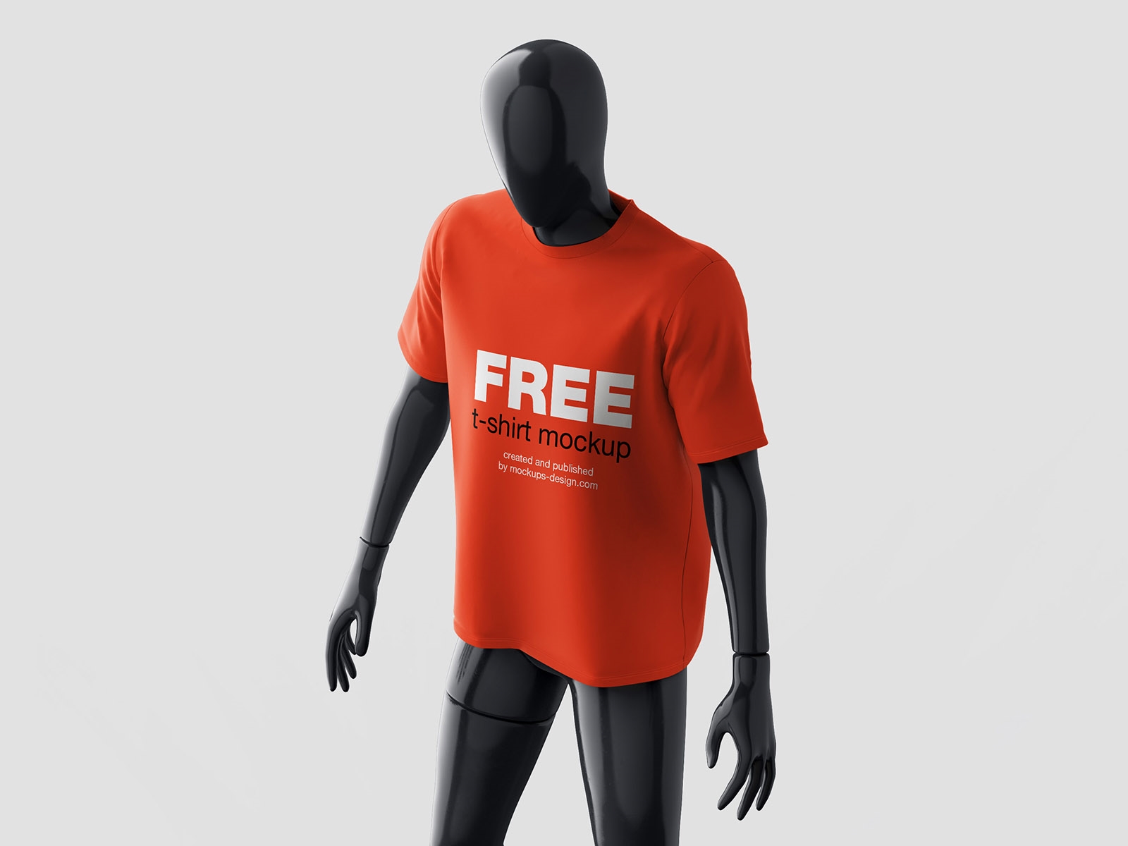 3 Mockups of T-shirt on Mannequin FREE PSD