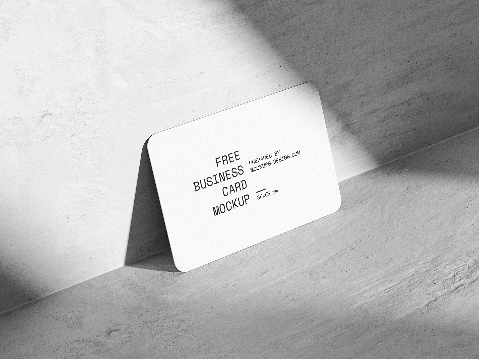 4 Mockups of Rounded Business Card on Sunbeam Aura FREE PSD