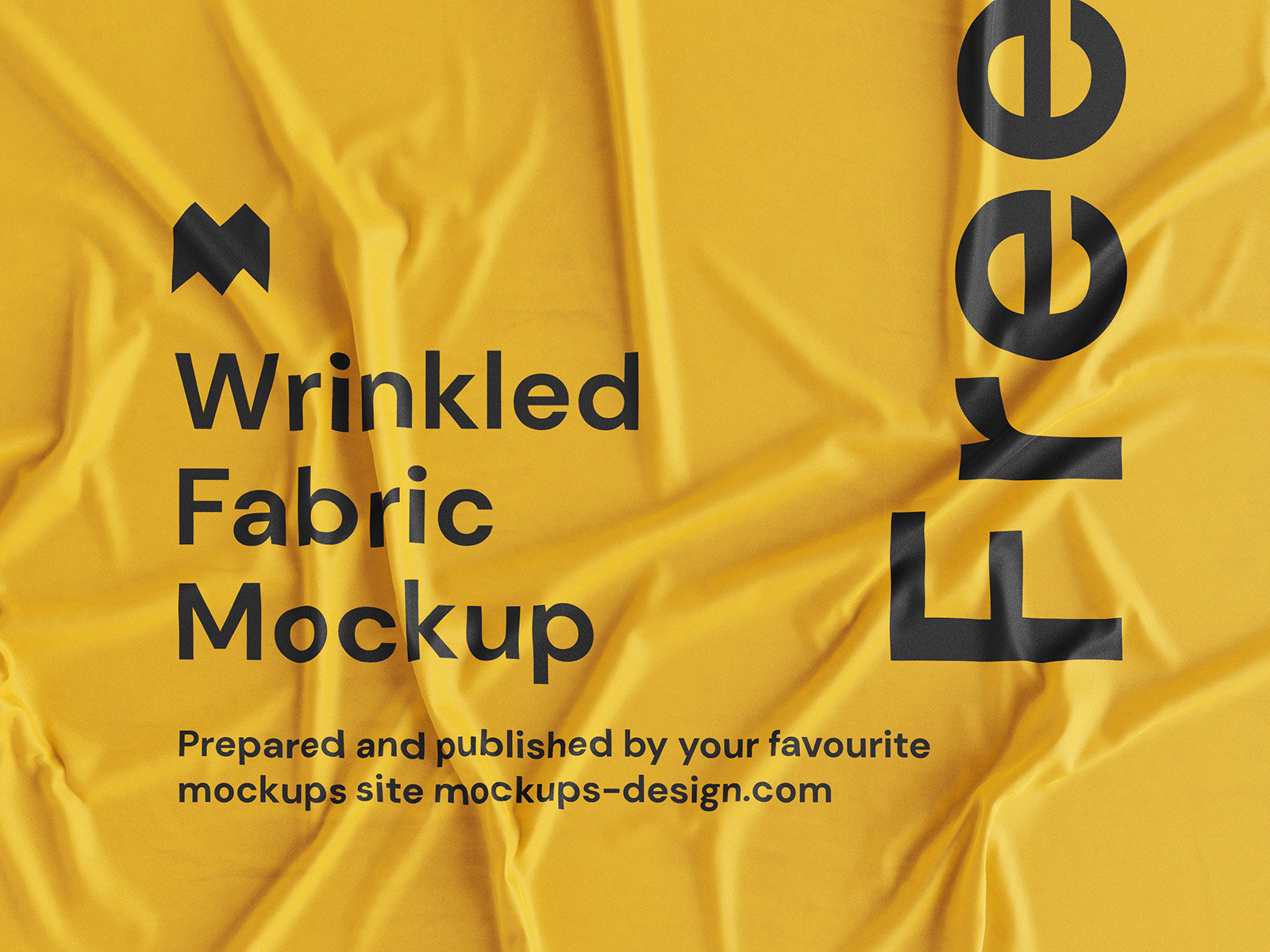 4 Wrinkled Fabric Mockups in Close-up Sight FREE PSD