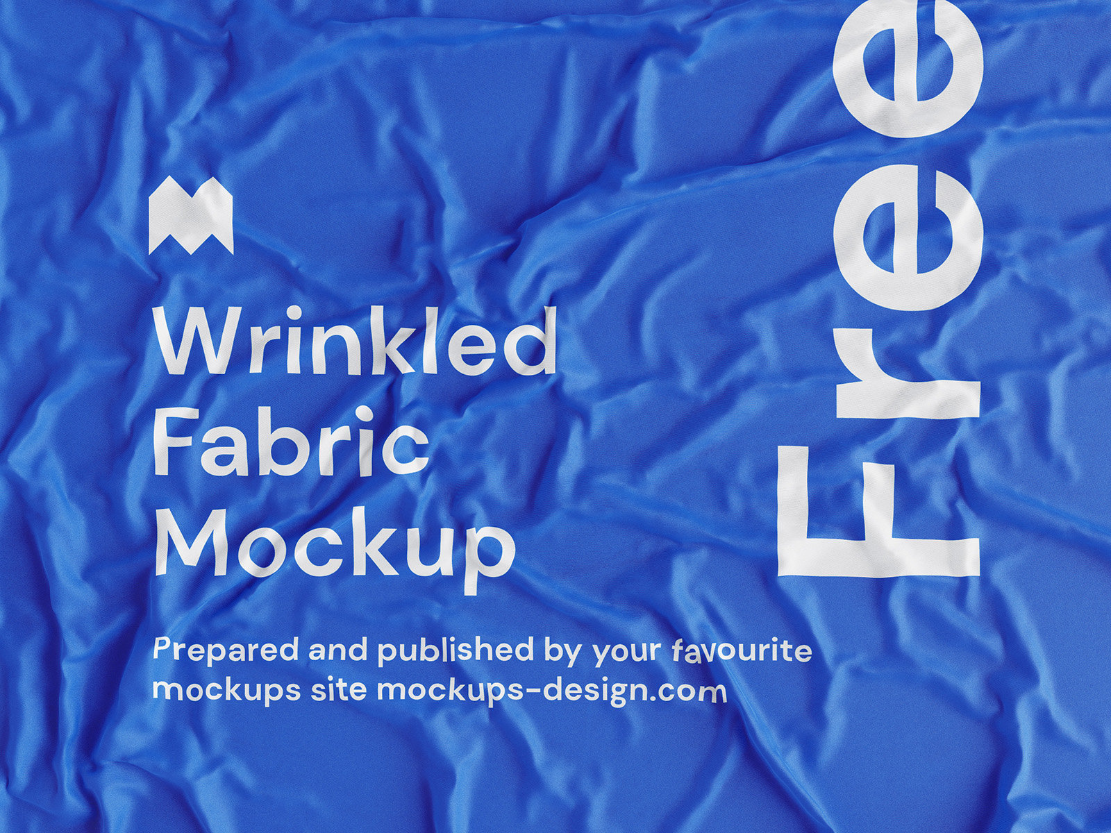 4 Wrinkled Fabric Mockups in Close-up Sight FREE PSD