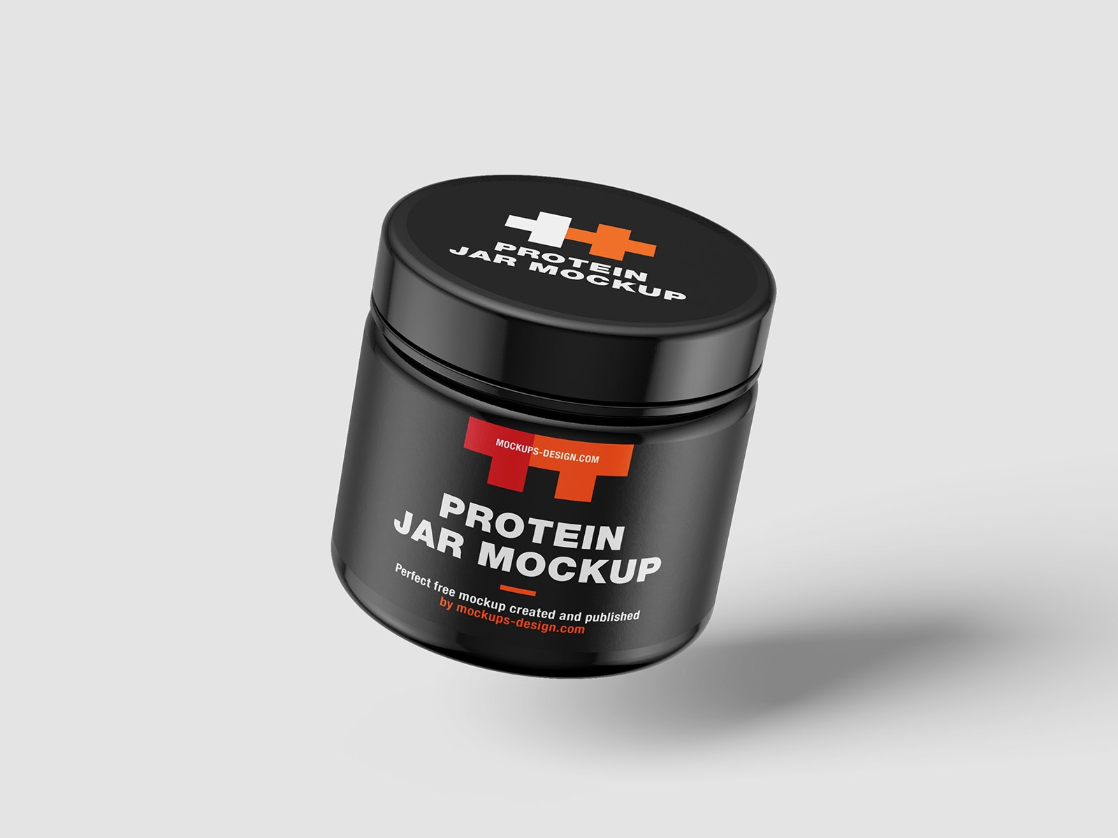 8 Mockups of Rounded Protein Jars FREE PSD
