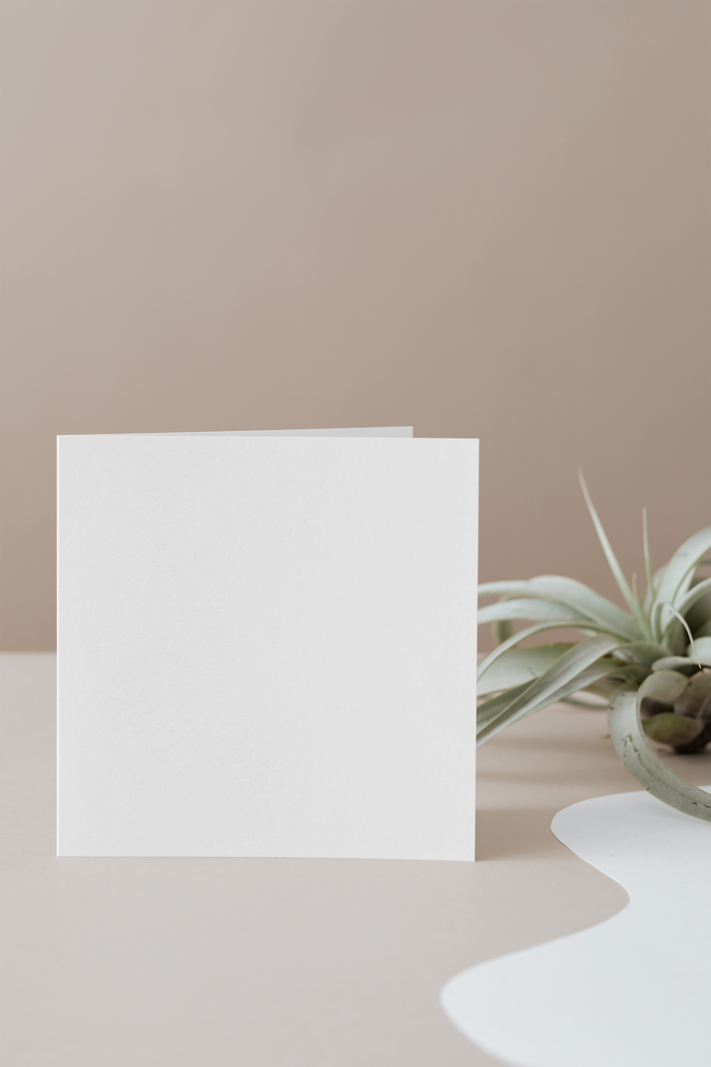 Front Sight of Standing Square Card Mockup FREE PSD