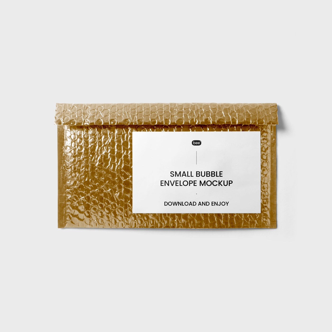 Front View of Classy Small Bubble Envelope Mockup FREE PSD