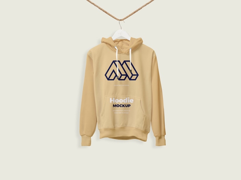 Hanging hoodie mockup sale