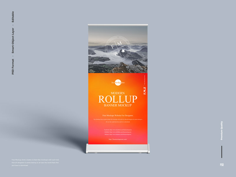 PSD Modern Roll Up Banner