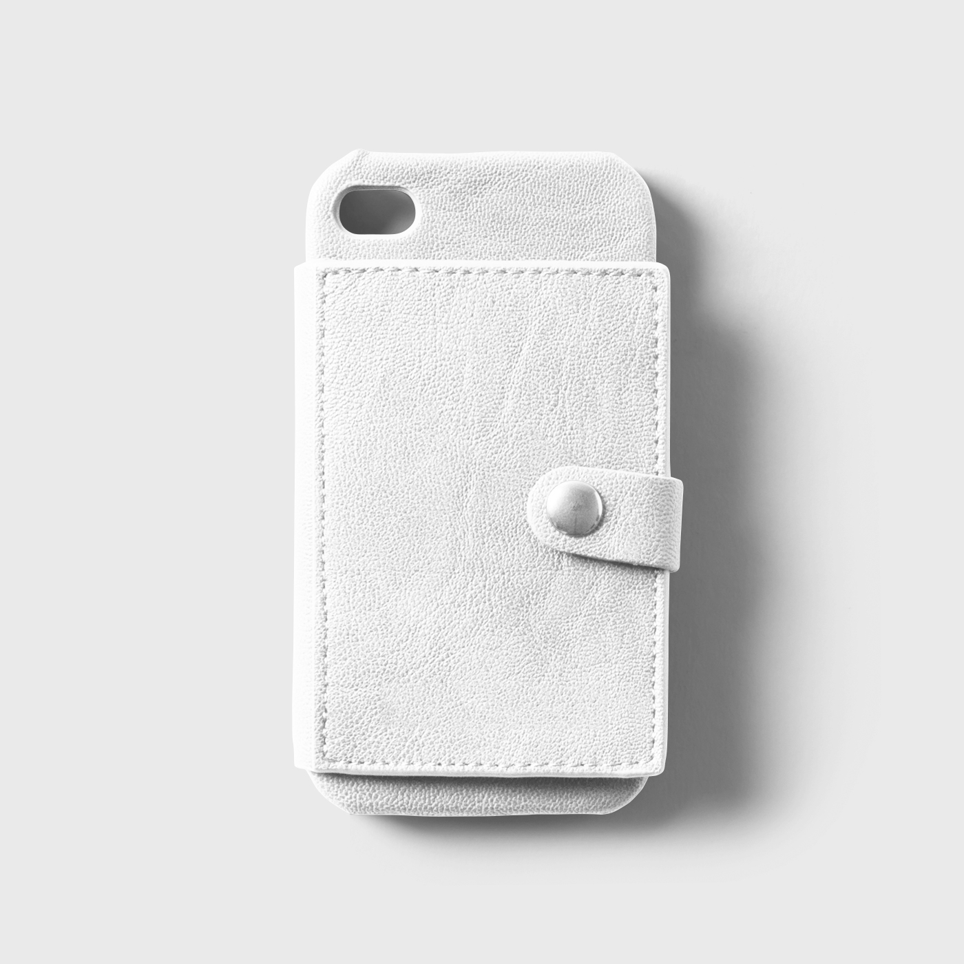 Front View of Vertical Leather Phone Case Mockup FREE PSD