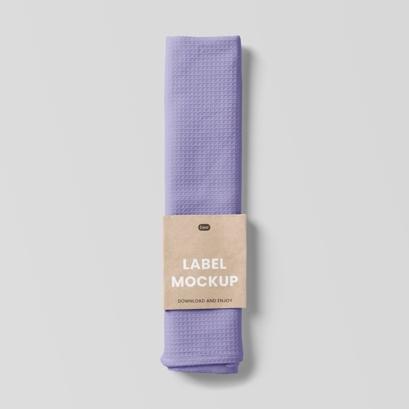 Top View of a Dishcloth Featuring Paper Label Mockup FREE PSD