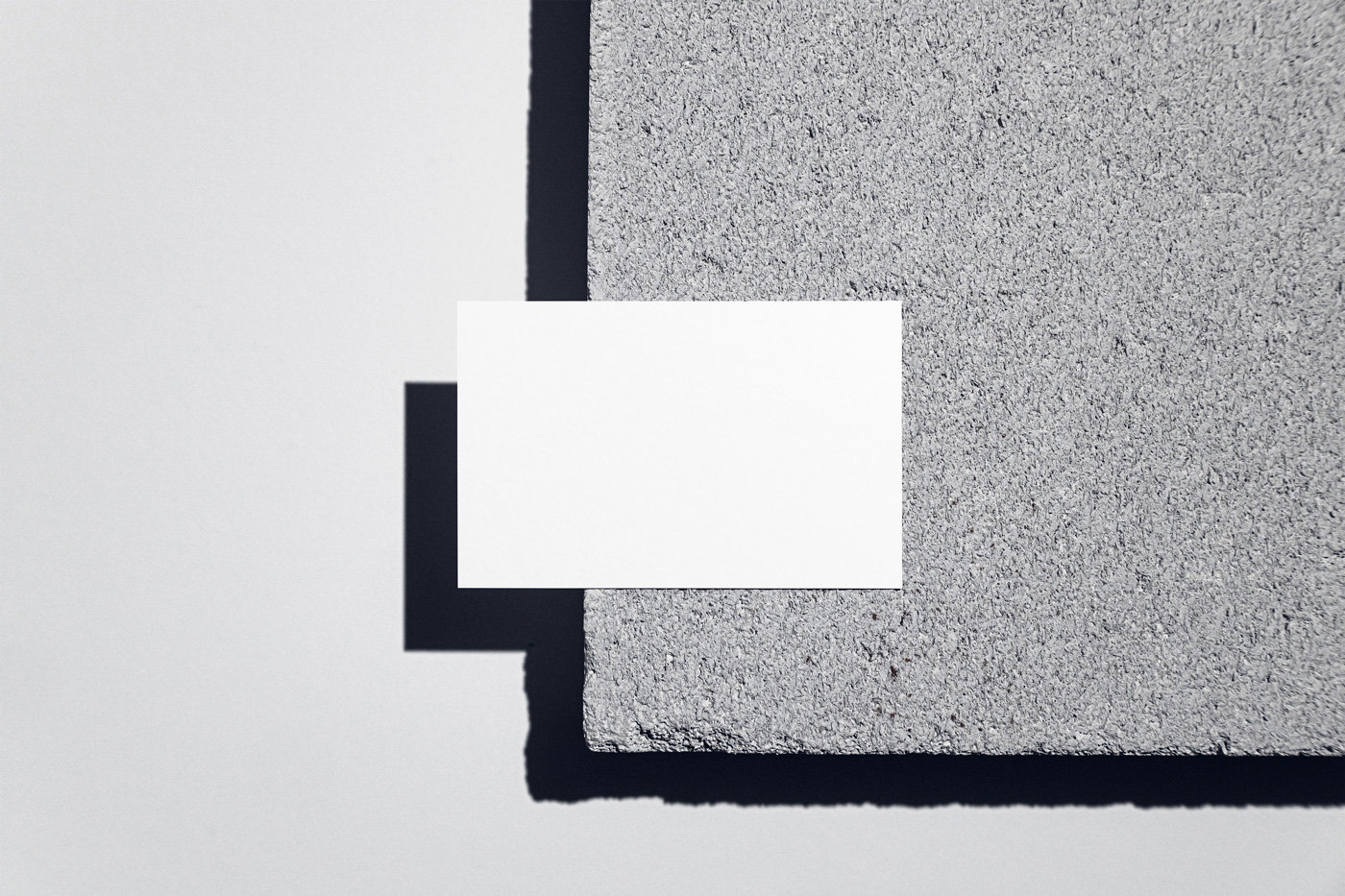 Top View of Business Card Mockup on Brick FREE PSD