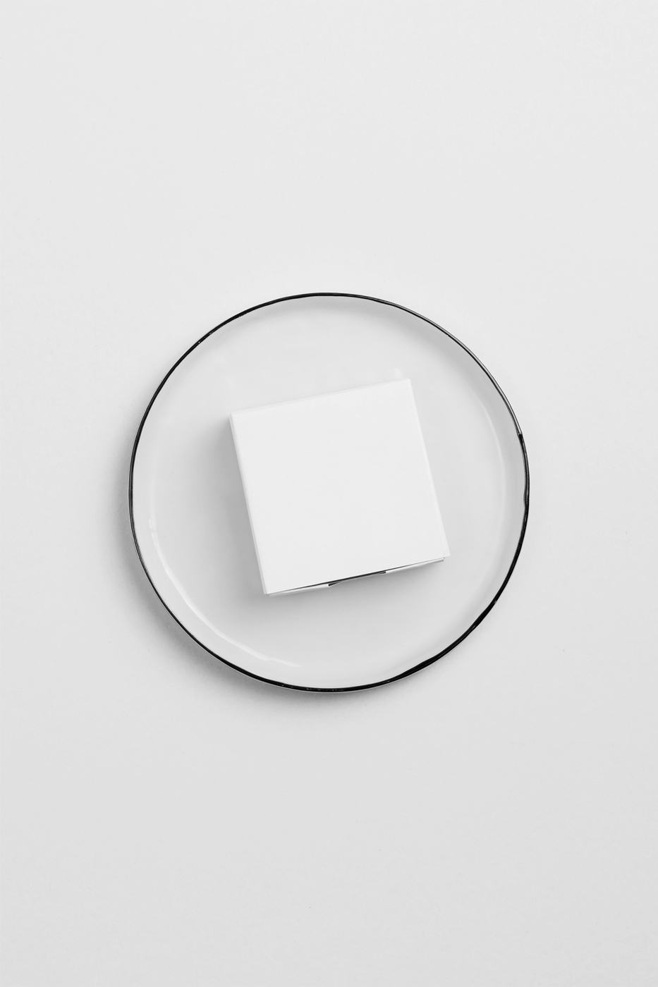 Top View of Small Square Box Mockup FREE PSD