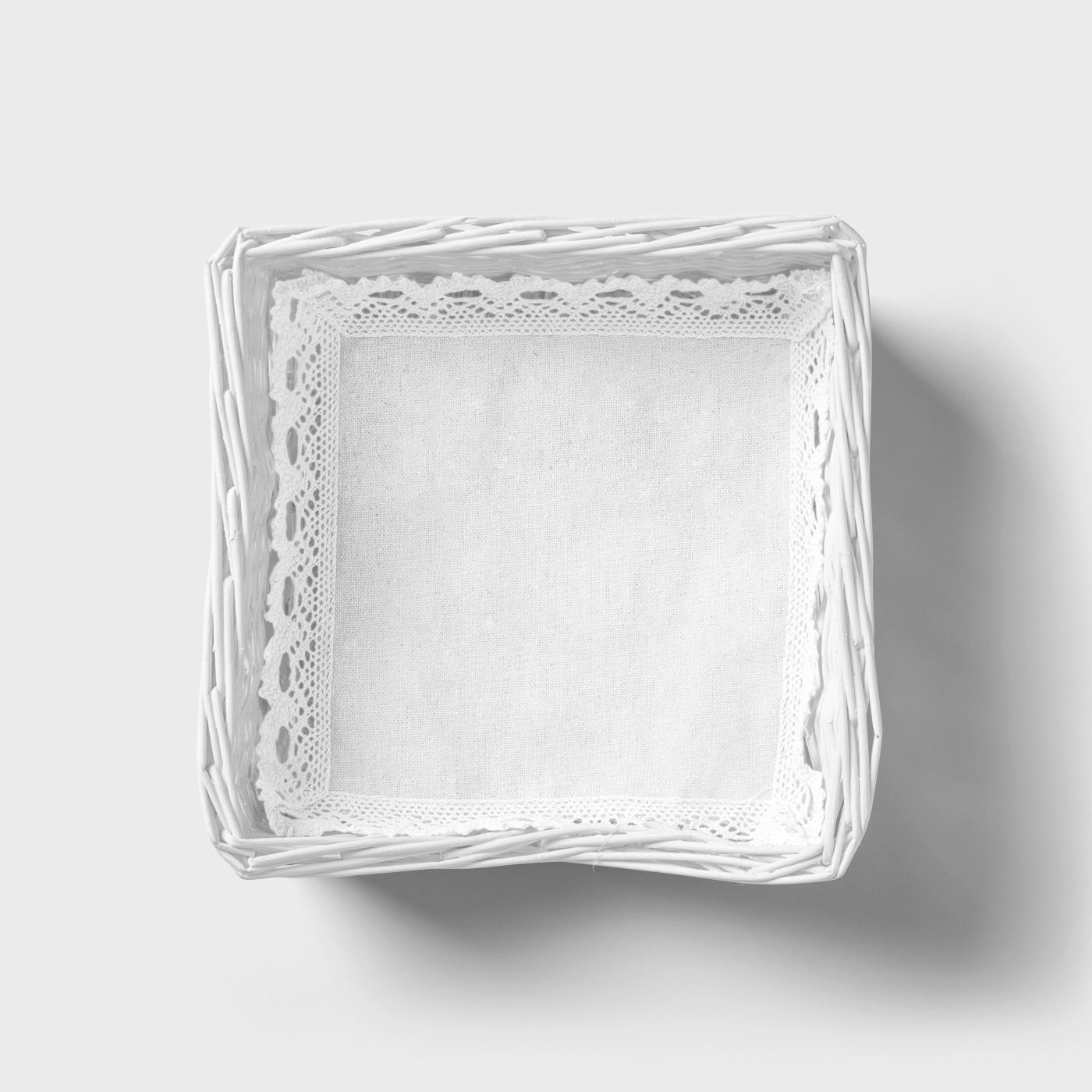 Top View of Square Basket Mockup FREE PSD