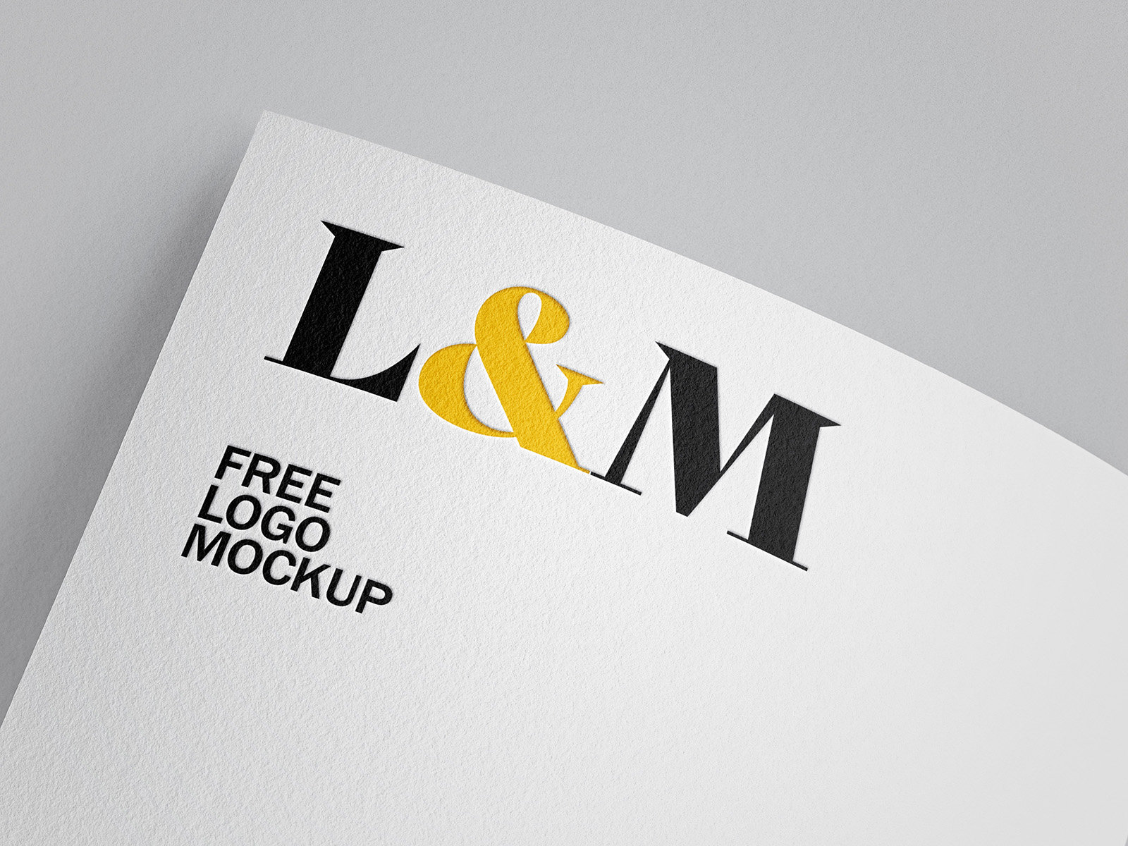 3 Mockups of Focus Logo on Paper FREE PSD