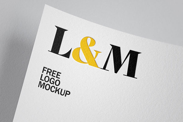 3 Mockups of Focus Logo on Paper FREE PSD
